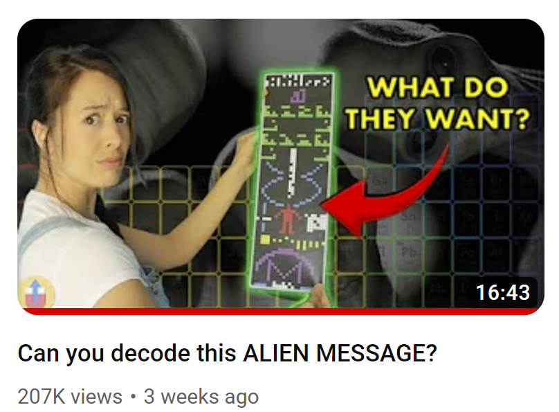 Can you decode this ALIEN MESSAGE?